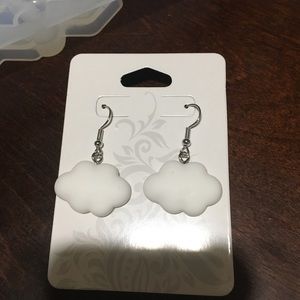 White cloud earrings